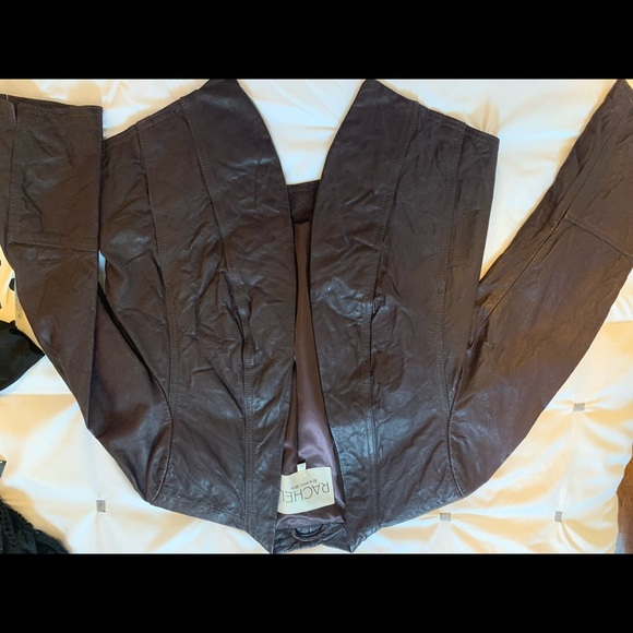Brown leather jacket - Picture 3 of 4
